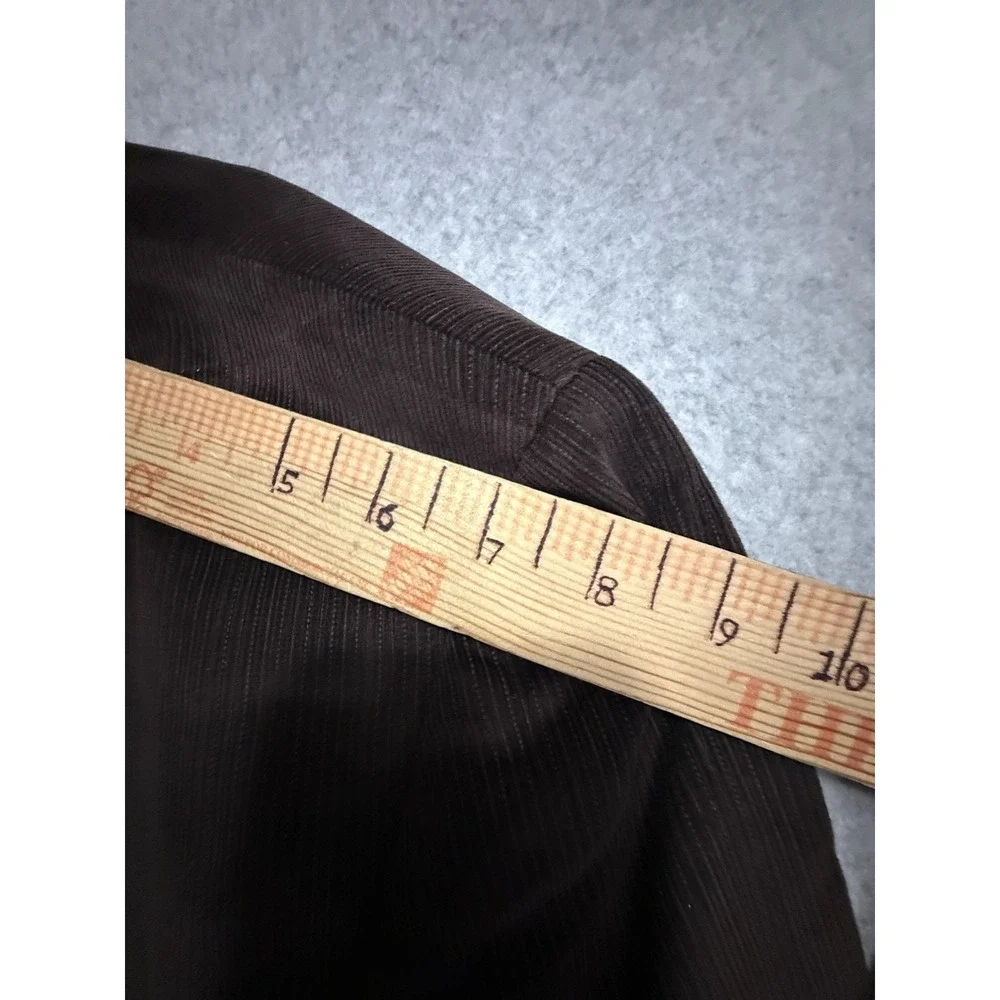 Zagato Blazer Sport Coat Mens 48L Brown Corduroy 2 Button 2 Piece Jacket Shirt